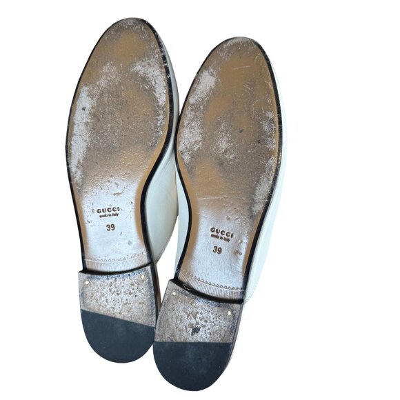 Gucci Princetown Horsebit Loafer Ivory Leather Slip-On Flat EU 39 US 9 - Picture 11 of 12